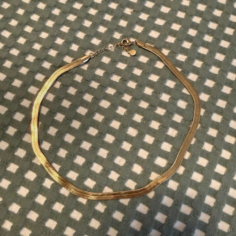 Gold plated herringbone Necklace
